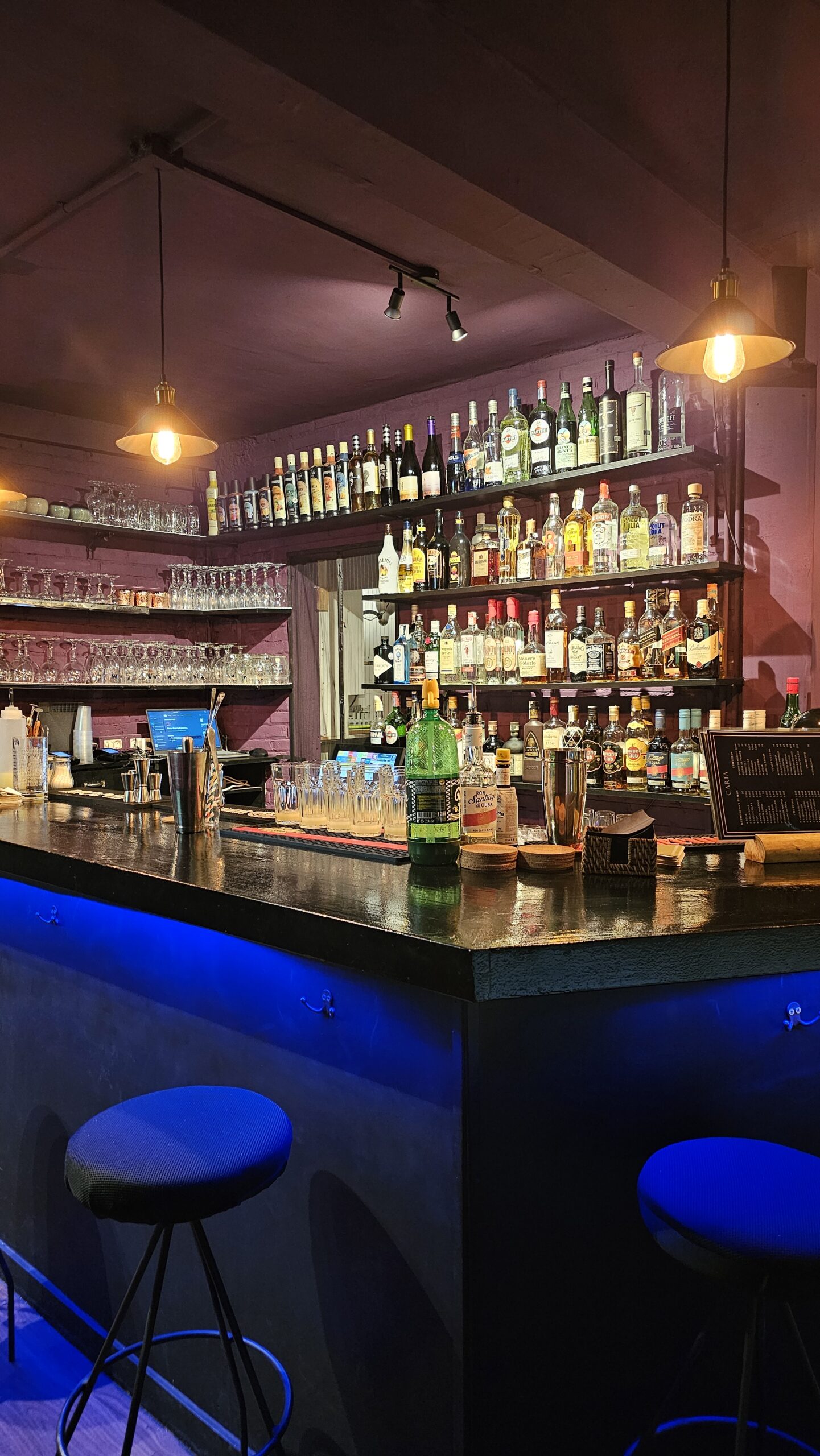 La barra de Gaby's Club lista para un evento